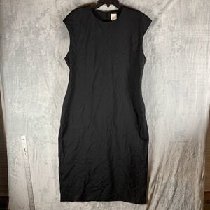 calvin klein black dress with gold chain Chanel Black & Gold Appliqué Cambon Wool Dress RRP £5.5K main image 0